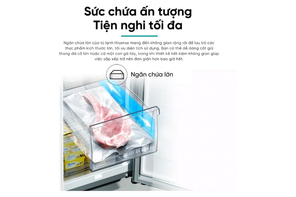 Tủ lạnh Hisense Inverter 488 lít Multi Door RQ470P5GW