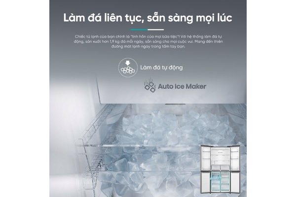 Tủ lạnh Hisense Inverter 488 lít Multi Door RQ470P5GW