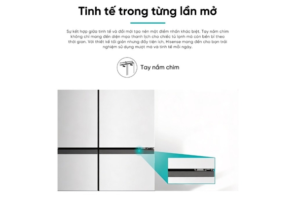 Tủ lạnh Hisense Inverter 488 lít Multi Door RQ470P5GW