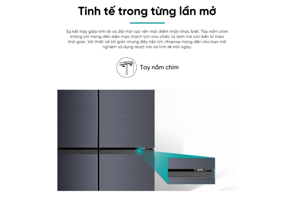 Tủ lạnh Hisense Inverter 488 lít Multi Door RQ630N4EBUI3 Mới 2026