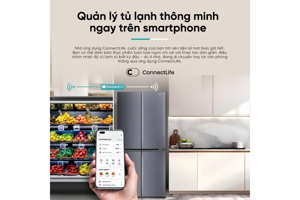 Tủ lạnh Hisense Inverter 488 lít Multi Door RQ630N4EBUI3 Mới 2026
