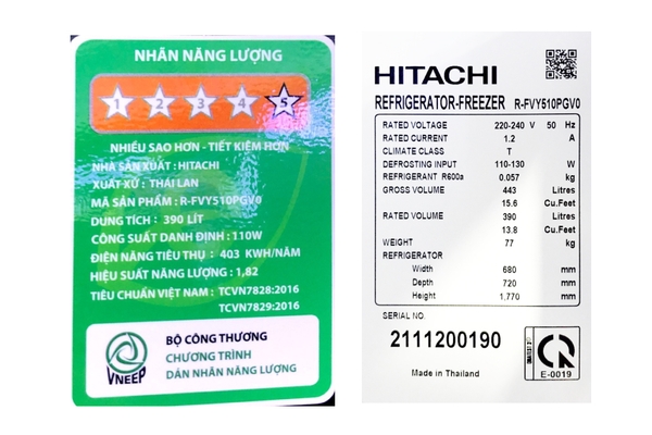 Tủ lạnh Hitachi Inverter 390 lít R-FVY510PGV0 (GMG) - ảnh 5
