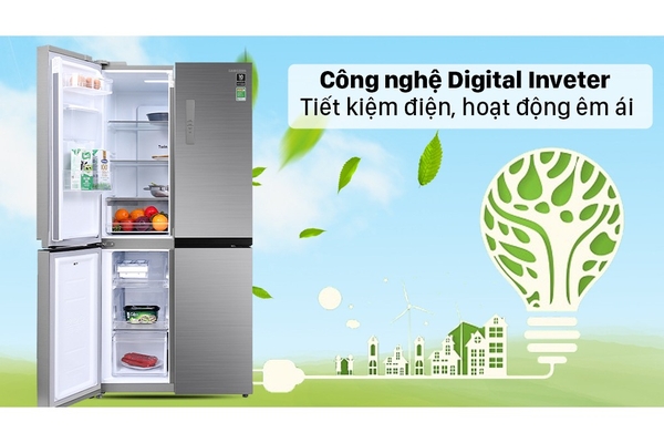 Tủ lạnh Samsung Inverter 488 lít Multi Door RF48A4010M9/SV – Màu Bạc