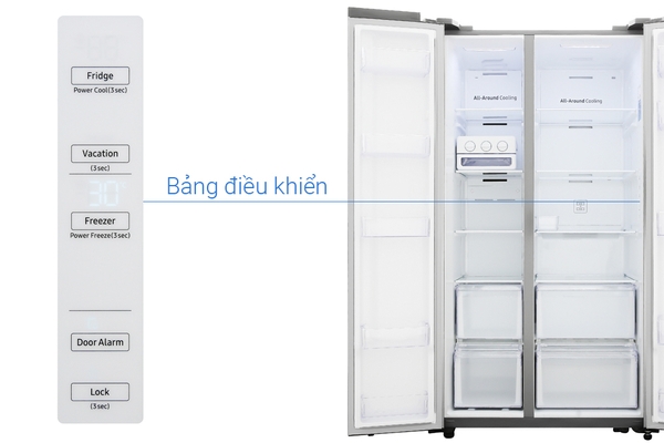 Tủ lạnh SBS Samsung Inverter 647 lít RS62R5001M9/SV - ảnh 9