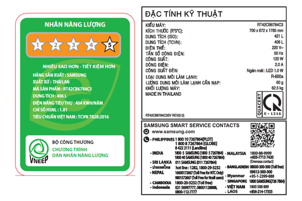 Tủ lạnh Samsung Bespoke Inverter 406 lít RT42CB6784C3SV - ảnh 8