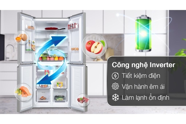 Tủ lạnh Sharp Inverter 362 lít Multi Door SJ-FX420VG-BK