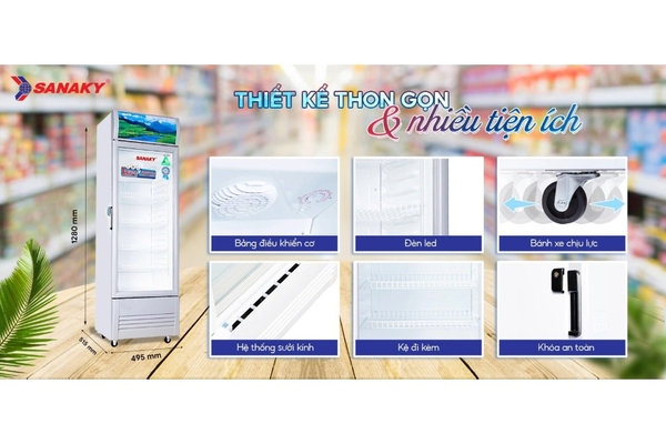 Tủ mát Sanaky 130 lít VH-168KL