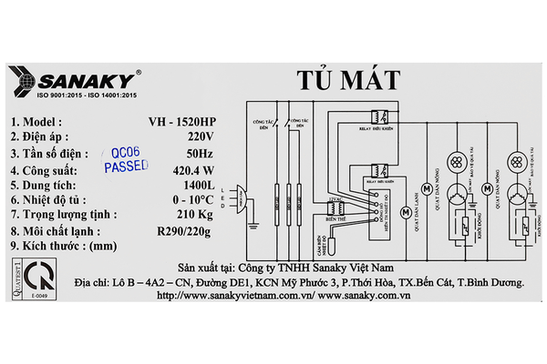 Tủ mát Sanaky 1400 lít VH-1520HP - ảnh 4