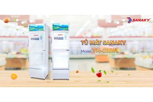 Tủ mát Sanaky 170 lít VH-218WL