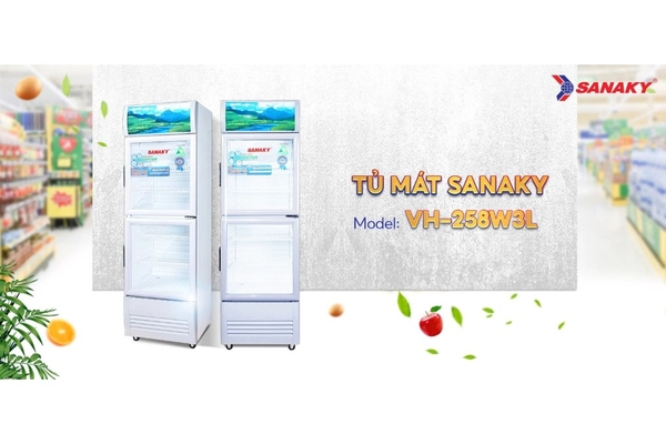 Tủ mát Sanaky Inverter 200 lít VH-258W3L