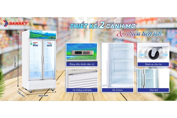 Tủ mát Sanaky Inverter 700 lít VH-8009HP3