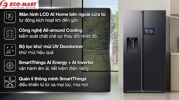 Tại Sao Nên Mua Tủ lạnh Samsung Inverter 615 lít AI Home RS90F65D2FSV?