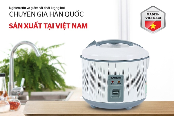 Đánh giá chi tiết nồi cơm điện Sunhouse SHD8601 dung tích 1.8 lít