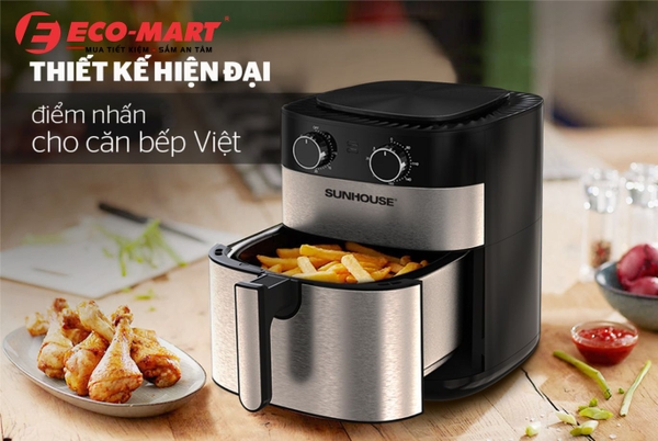 2 mẫu nồi chiên không dầu SUNHOUSE đang được ưa chuộng hiện nay.