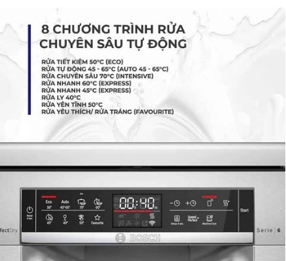 Tại sao máy rửa bát Bosch SMS6ZCI85M sấy không khô hoàn toàn? Cách xử lý hiệu quả