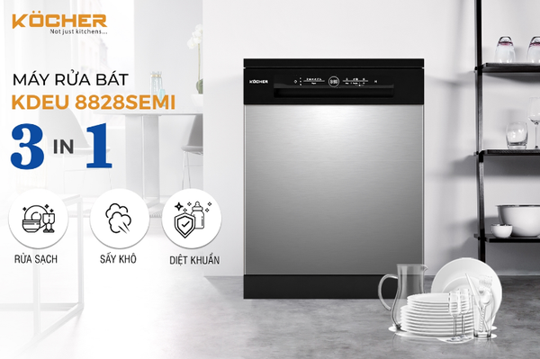 Rửa bát Kocher KDEU-8828 Semi – Sự lựa chọn hoàn hảo cho không gian bếp hiện đại