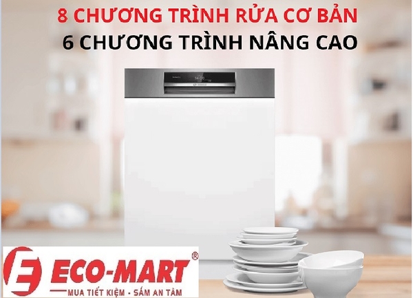 Phân tích tính năng Chương trình rửa thông minh của Máy rửa bát Bosch SMI8TCS01E
