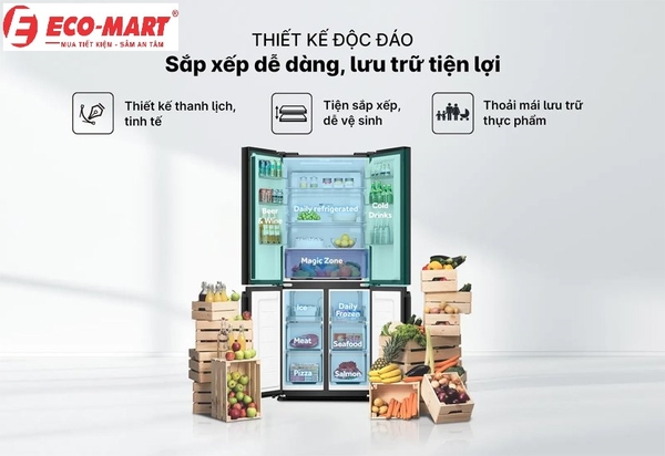 11 lý do bạn nên mua tủ Lạnh Aqua 4 cửa AQR-M466XA(CBC)