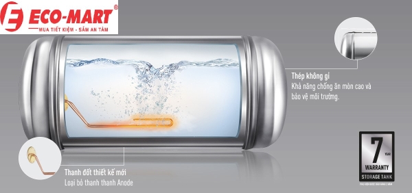 Bình nóng lạnh gián tiếpDH-30HBMVW không cần bảo trì công nghệ vượt trội