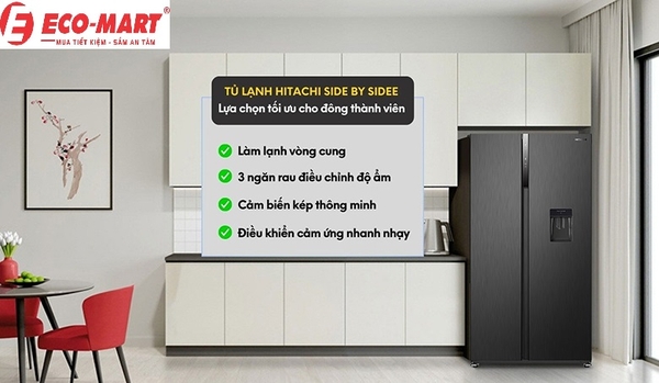 Hitachi HRSN9552DWDXVN tủ lạnh Siêu To 525L- Giá Bình Dân