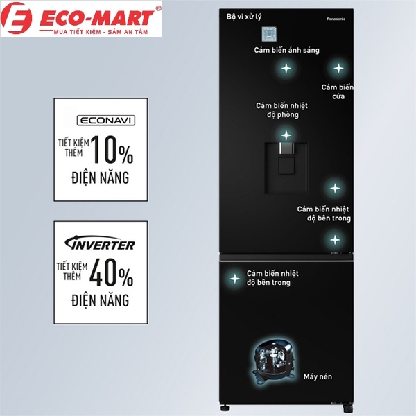 Đánh giá: Tủ lạnh Panasonic NR-BV361GPKV 325L có làm đá tự động, lấy nước ngoài
