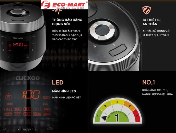 5 lý do nên mua nồi cơm điện tử áp suất Cuckoo CRP-QW1000F
