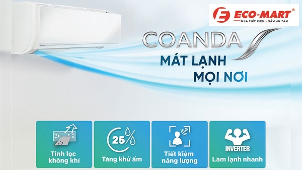 Điều hòa Daikin 12000btu FTKB35YVMV Mát Lạnh Yên Tĩnh