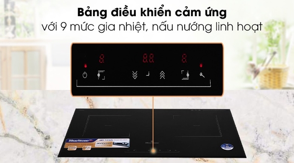 Công nghệ tiện ích và tính năng an toàn trên bếp từ đôi Bluestone ICB-6833