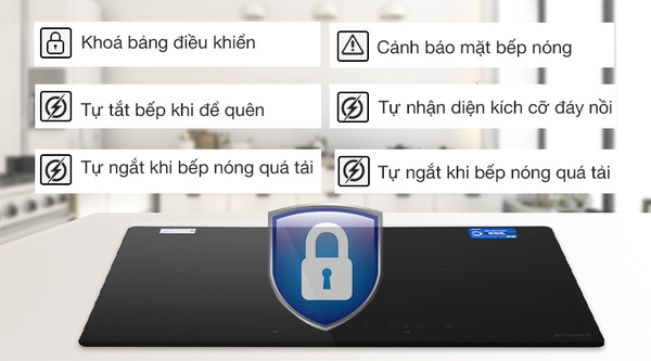 Những tính năng an toàn trên bếp từ đôi Kocher DI-633