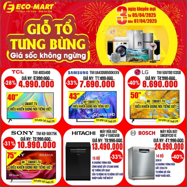 Giỗ Tổ Tưng Bừng - Giá Sốc Không Ngừng từ 05.4 đến 7.4.2025