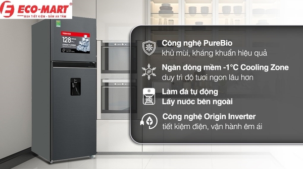 Đánh giá: Toshiba Inverter 336 lít GR-RT435WEA-PMV(06)-MG - Sự lựa chọn hoàn hảo cho gia đình