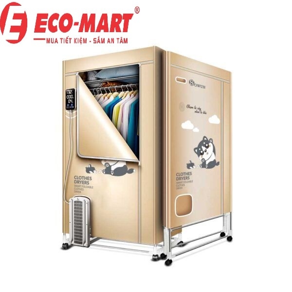 Chi tiết sấy quần áo tủ Sowun SW869, 2023