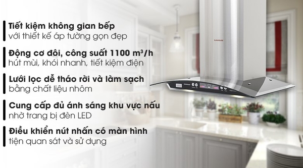 Vì sao nên chọn mua máy hút mùi Sunhouse SHB6626