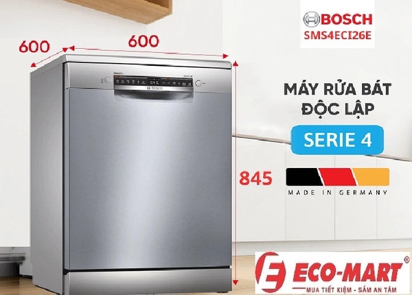 Phân Tích Chi Tiết Công Nghệ AquaSensor của Máy Rửa Bát Bosch SMS4ECI26E