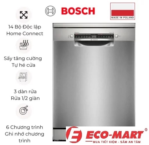 Tính năng cảnh báo khi hoàn thành và thông báo thông minh của máy rửa bát Bosch SMS4EMI06E