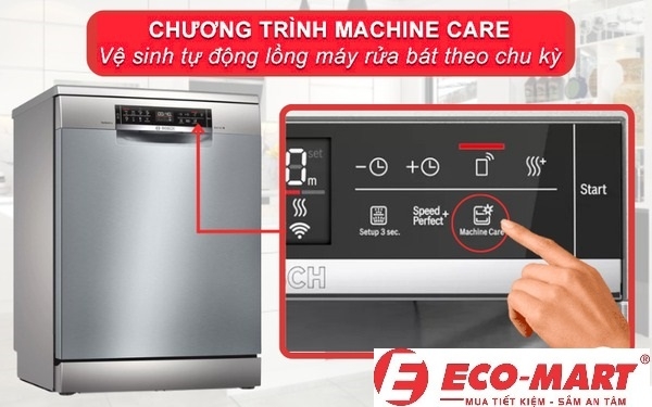 Chế độ tự động vệ sinh trên máy rửa bát Bosch SMS6ECI11E là gì? Hướng dẫn sử dụng