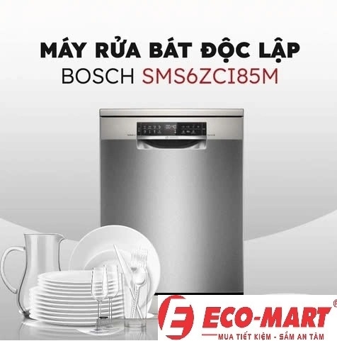 Đánh giá chi tiết máy rửa bát Bosch SMS6ZCI85M – Đỉnh cao công nghệ rửa và sấy Zeolith