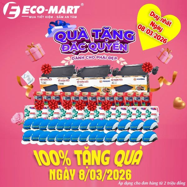 🎉 ƯU ĐÃI LỚN MỪNG 8/3 – CHỈ 3 NGÀY TẠI ECO-MART  📅 Từ 06/03 đến 08/03/2026