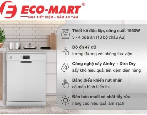 Khám phá các công nghệ ưu việt của máy rửa bát Electrolux ESF5512LOX