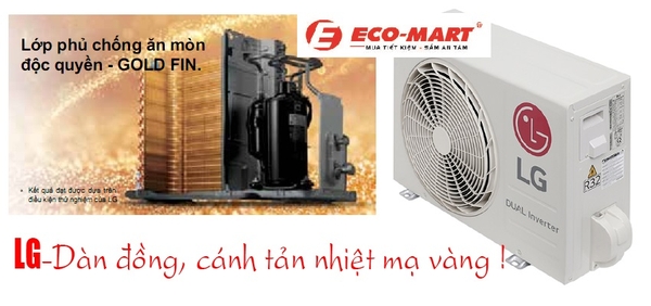 Tiết kiệm điện đến 70% cùng điều hòa LG Inverter V10WIN1 9000BTU