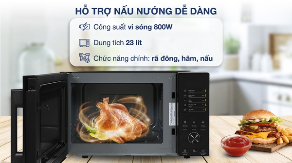 Đánh giá chi tiết lò vi sóng Electrolux EMM23D22B