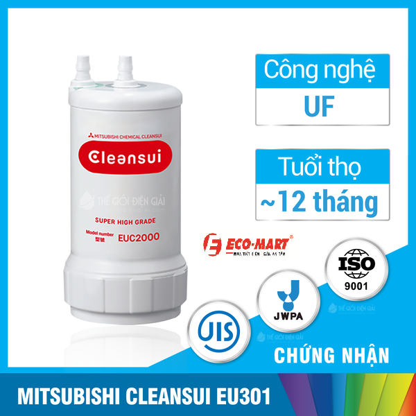Cấu tạo lõi lọc máy lọc nước ion kiềm Kangen EU301, bao lâu thì phải thay lõi?