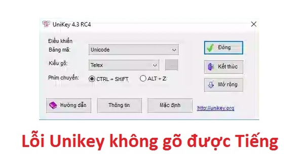 Sửa lỗi Unikey không gõ được tiếng Việt trên laptop, máy tính