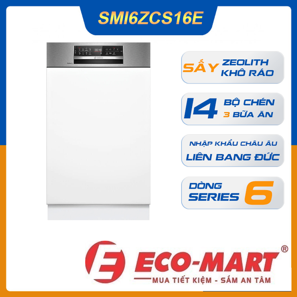 Đánh giá chi tiết máy rửa bát bán âm Bosch SMI6ZCS16E Serie 6 - Có đáng đầu tư không?