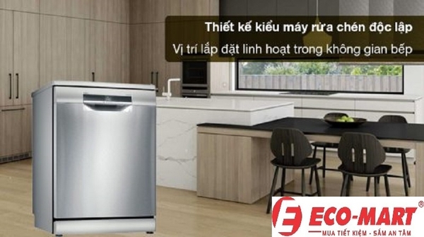 Đánh giá thiết kế và tiện ích của máy rửa bát Bosch SMS6ZCI16E