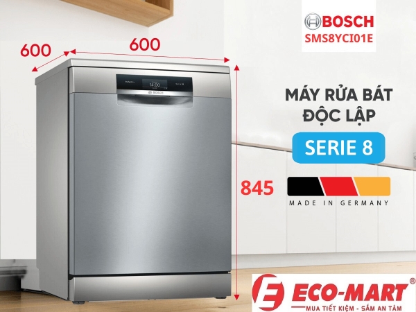 Tìm hiểu Độ bền và độ tin cậy của máy rửa bát Bosch SMS8YCI01E