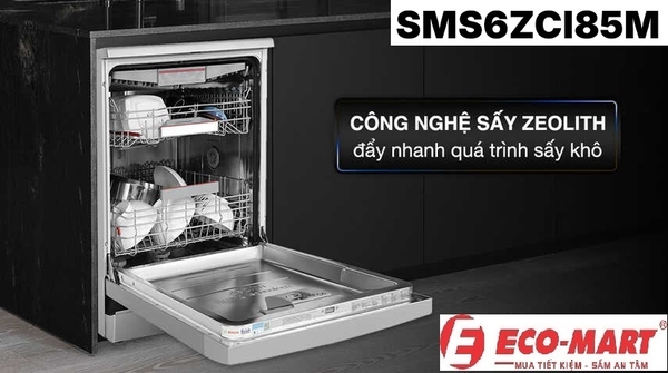 Công nghệ Zeolith trên Bosch SMS6ZCI85M – Giải pháp sấy khô hiệu quả vượt trội !