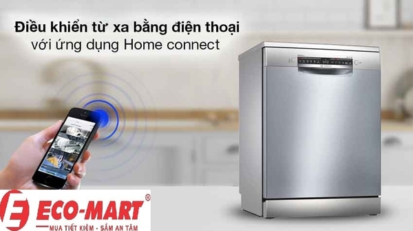 Điều Khiển Từ Xa Qua Home Connect của Máy Rửa Bát Bosch SMS6ZCI16E