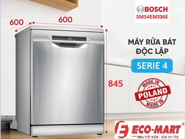 Phân tích chi tiết công nghệ EfficientDry của máy rửa bát Bosch SMS4EMI06E