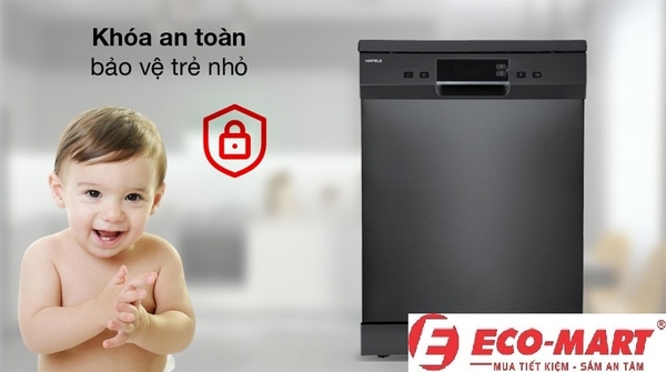 Tính năng khóa an toàn, bảo vệ trẻ em và ngăn chặn sự cố khi sử dụng máy rửa bát